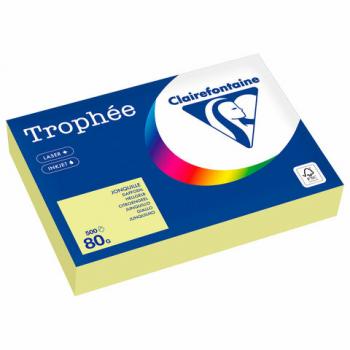 Бумага цветная CLAIREFONTAINE, А4, 80 г/м2, 500 л., пастель, лимонно-желтый, Франция,, 1778PC - Премиум Сервис