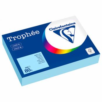 Бумага цветная CLAIREFONTAINE, А4, 80 г/м2, 500 л., пастель, небесно-голубой, Франция, 1798PC - Премиум Сервис