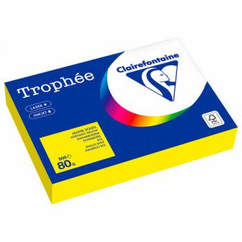 Бумага цветная CLAIREFONTAINE, А4, 80 г/м2, 500 л., интенсив, ярко-желтый, Франция, 1, 1877PC - Премиум Сервис