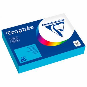 Бумага цветная CLAIREFONTAINE, А4, 80 г/м2, 500 л., интенсив, королевский синий, Фран, 1976PC - Премиум Сервис