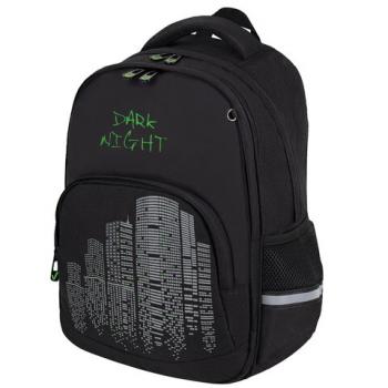 Рюкзак BRAUBERG SOFT, 2 отделения, 3 кармана, Dark night, СВЕТООТРАЖАЮЩИЙ ПРИНТ, 40х31х15 см, 273119 - Премиум Сервис