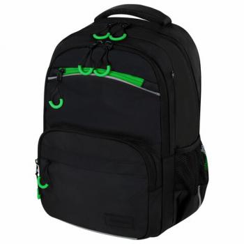 Рюкзак BRAUBERG FORCE, 2 отделения, 5 карманов, Neon green, 39х28х17 см, 273153 - Премиум Сервис