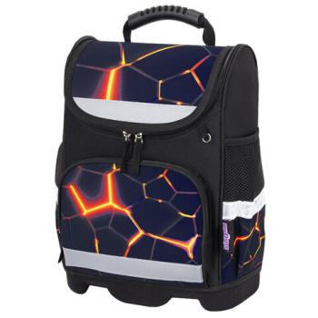 Ранец ЮНЛАНДИЯ WISE, 1 отделение, 3 кармана, устойчивое дно, Volcano split, 37х29х15 см, 273162 - Премиум Сервис