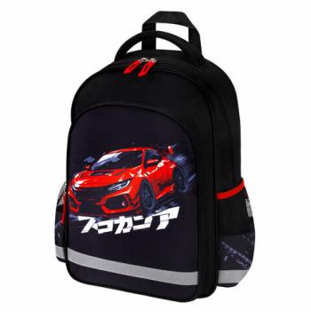 Рюкзак ПИФАГОР SCHOOL, 1 отделение, 3 кармана, Street race, 38x28х14 см, 273169 - Премиум Сервис