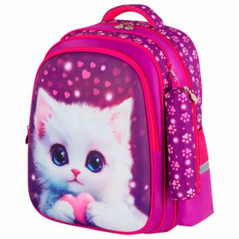 Рюкзак BRAUBERG KIDS MIND с пеналом в комплекте, 2 отделения, Humble Cat, 40х28х18 см, 273176 - Премиум Сервис