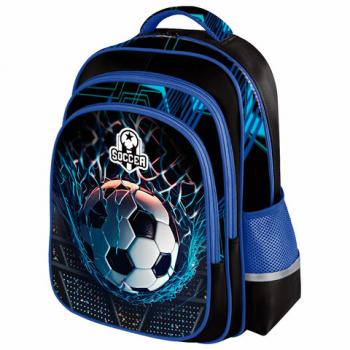 Рюкзак BRAUBERG KIDS FLOSSY, 2 отделения, 3 кармана, Soccer Club, 3D панель, 40х28х18 см, 273181 - Премиум Сервис