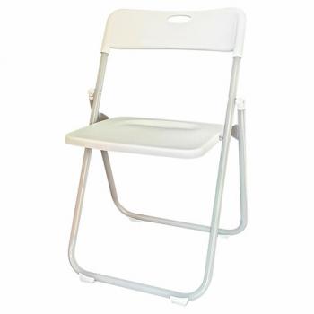 Стул складной BRABIX "Golf Lite CF-017", серебристый каркас, пластик, белый, 532896 - Премиум Сервис