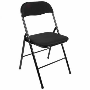Стул складной BRABIX "Golf CF-007", черный каркас, черная ткань, В КОРОБЕ, 533025 - Премиум Сервис