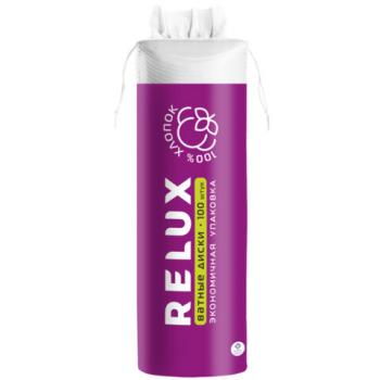 Ватные диски 100 шт., RELUX, двусторонние, ш/к 82688, 1202 - Премиум Сервис