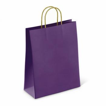 Крафт-пакет бумажный "Dark violet" 26х15х35 см, с кручеными ручками, 80 г/м2, моноцвет, 112405 - Премиум Сервис