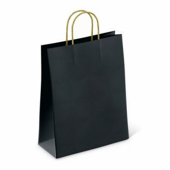 Крафт пакет бумажный Black 26х15х35см с кручеными ручками, плотность 80 гр/м2, моноцв, 112429 - Премиум Сервис