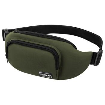 Сумка на пояс HEIKKI RIO (ХЕЙКИ), карман, регулируемый ремень, хаки, 30х12x10 см, 272616 - Премиум Сервис