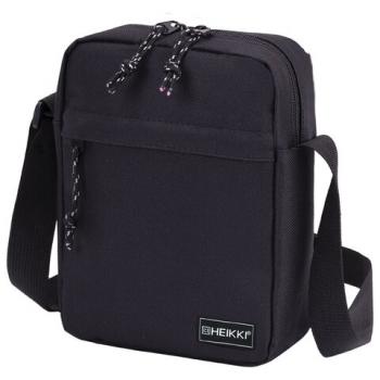 Сумка на плечо HEIKKI COMPACT (ХЕЙКИ), два кармана, черная, 22х17х6 см, 272630 - Премиум Сервис