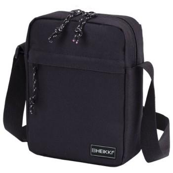 Сумка на плечо HEIKKI COMPACT (ХЕЙКИ), два кармана, черная, 22х17х6 см, 272630 - Премиум Сервис