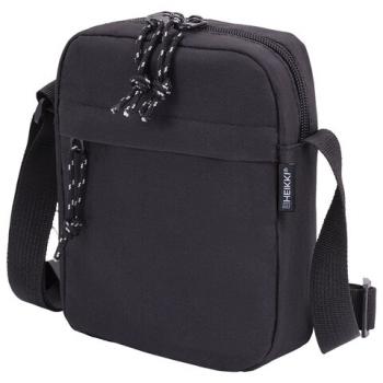 Сумка на плечо HEIKKI COMPACT (ХЕЙКИ), два кармана, черная, 19х14х5 см, 272631 - Премиум Сервис