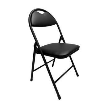 Стул складной для дома и офиса РС94, черный каркас, экокожа черный - Премиум Сервис