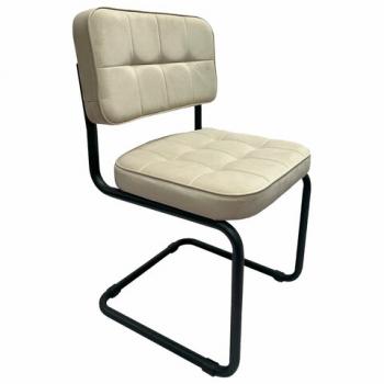 Стулья КОМПЛЕКТ 2 шт., РС14М, черный каркас, велюр, бежевый, разобранные - Премиум Сервис