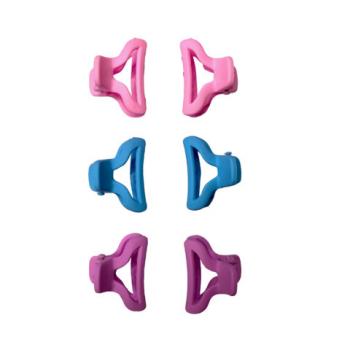 Крабы для волос НАБОР 6 шт, 2,5 см, soft touch, АССОРТИ, MONTE VITA 457029 - Премиум Сервис