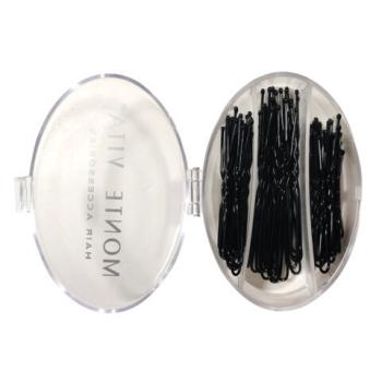 Шпильки для волос НАБОР 60 шт, 4,5 см, 5 см, 6 см, в кейсе, чёрный MONTE VITA 457104 - Премиум Сервис