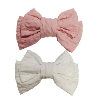 Заколки для волос НАБОР 2 шт, 10х6,5 см, аллигатор, с бантиком, розовый, белый MONTE VITA 457110 - Премиум Сервис