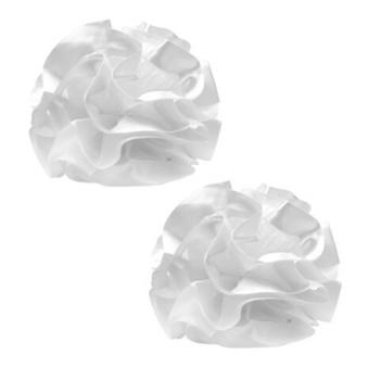 Бант для волос НАБОР 2 шт, диаметр 17 см, на резинке, белый MONTE VITA 457115 - Премиум Сервис