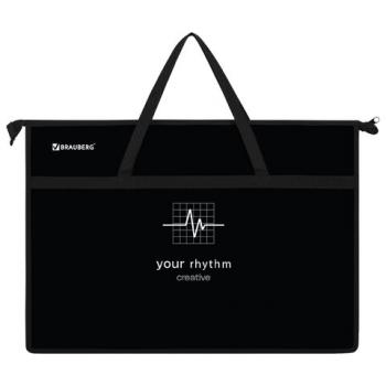 Папка для рисунков и чертежей с ручками BRAUBERG А3, пластик, молния сверху, Creative, 273411 - Премиум Сервис