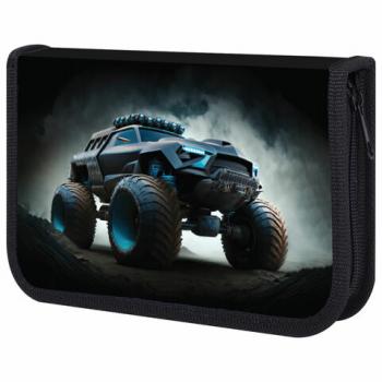 Пенал ЮНЛАНДИЯ, 1 отделение, картон с эффектом soft-touch, 19х11 см, Space driver, 273494 - Премиум Сервис