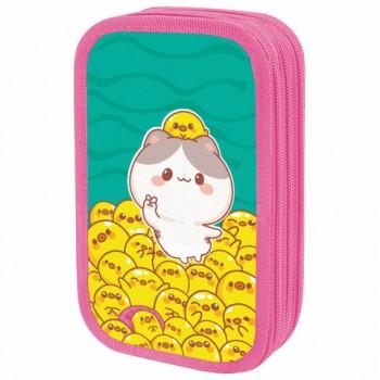 Пенал ЮНЛАНДИЯ, 3 отделения, картон с эффектом soft-touch, 19х11 см, Duck tales, 273500 - Премиум Сервис