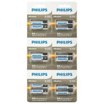 Батарейки алкалиновые КОМПЛЕКТ 2 шт (отрывной блок) PHILIPS Entry, АА (LR6,2, Б0064636 - Премиум Сервис