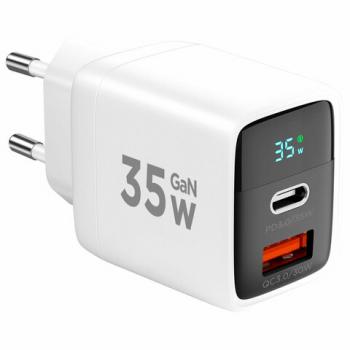 Зарядное устройство сетевое (220В) CABLEXPERT, дисп, 35Вт GaN, QC4/PD3, 1хUSB, 1хType-C, MP3A-PC-52 - Премиум Сервис