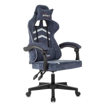 Кресло компьютерное BRABIX ''Shooter GM-123'', 2 подушки, ткань, синее/серое, 533212 - Премиум Сервис