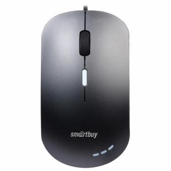 Мышь проводная бесшумная SMARTBUY 288-K, USB, 2 кнопки+1 колесо, оптическая, черная 0, SBM-288-K - Премиум Сервис