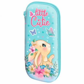 Пенал ЮНЛАНДИЯ, 1 отделение, карман, полиэстер/EVA, 22х10х5 см, Pretty bunny, 273189 - Премиум Сервис