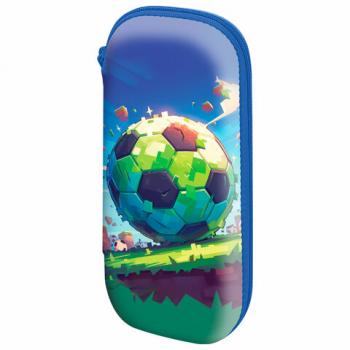 Пенал ЮНЛАНДИЯ, 1 отделение, карман, полиэстер/EVA, 22х10х5 см, Football match, 273191 - Премиум Сервис