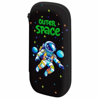 Пенал ЮНЛАНДИЯ, 1 отделение, карман, полиэстер/EVA, 22х10х5 см, Outer space, 273192 - Премиум Сервис