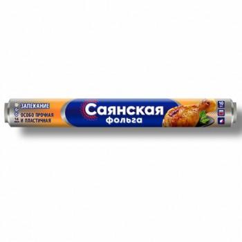 Фольга пищевая 29смх10м, 14мкм ПРОЧНАЯ, САЯНСКАЯ ФОЛЬГА в пленке, Запекание О10П-290х35, шк0248 - Премиум Сервис