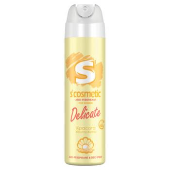 Дезодорант-антиперспирант женский 145мл S’COSMETIC "Delicate", ш/к 32193, 5-05.01.024.15 - Премиум Сервис