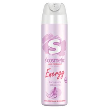 Дезодорант-антиперспирант женский 145мл S’COSMETIC "Energy", ш/к 32209, 5-05.01.025.15 - Премиум Сервис