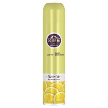 Освежитель воздуха аэрозольный с сухим распылением 330мл DO-RE-MI "Лимон", ш/к 27571, 5-02.03.101.16 - Премиум Сервис