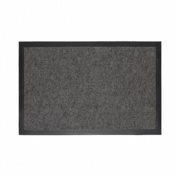 Коврик придверный 40х60см СЕРЫЙ влаго-грязезащитный 300гр/м2 мелкий рубчик PRIMILA ST, 701018 - Премиум Сервис