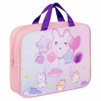 Папка на молнии с ручками BRAUBERG KIDS А4, 1 отделение, полиэстер, 80 мм, Dreamy clouds, 273314 - Премиум Сервис