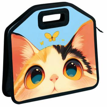 Папка-сумка ЮНЛАНДИЯ, 1 отделение, фетровые ручки, 34х30х11 см, Cute catcher, 273379 - Премиум Сервис
