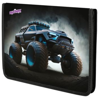 Папка для труда на молнии ЮНЛАНДИЯ А4, 1 отделение, откидная планка, органайзер, Space driver, 273396 - Премиум Сервис