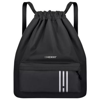 Рюкзак спортивный мешок HEIKKI CASUAL (ХЕЙКИ) с дополнительным карманом, 44х34 см, Stripe, 273458 - Премиум Сервис