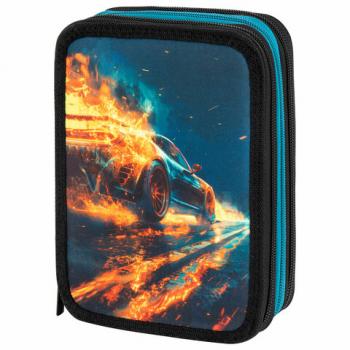 Пенал BRAUBERG, 3 отделения, полиэстер, 21х14 см, Speed increase, 273539 - Премиум Сервис