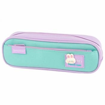 Пенал-футляр BRAUBERG, 2 отделения, 3D элемент, полиэстер, Cute bunny, 23х8х5 см, 273571 - Премиум Сервис