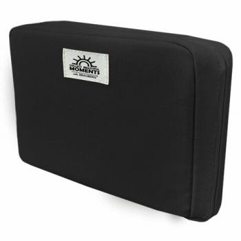 Пенал-органайзер BRAUBERG, 1 отделение, наклейки, молния вокруг, канвас, 22x15х4 см, черный, 273594 - Премиум Сервис