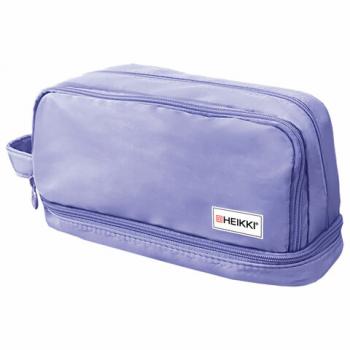 Пенал-органайзер HEIKKI (ХЕЙКИ) с ручкой, значки, 2 отделения, откидная планка, 22x13х10 см, фиолетовый, 273600 - Премиум Сервис