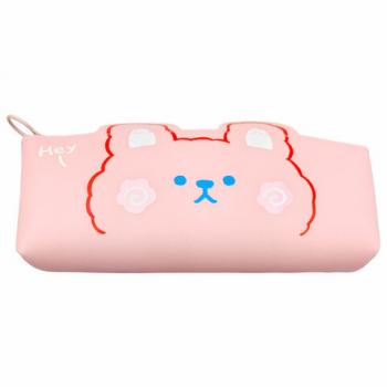 Пенал ЮНЛАНДИЯ ЮНИОР, 1 отделение, искусственная кожа, Pink bear, 20х9х7 см, 273818 - Премиум Сервис