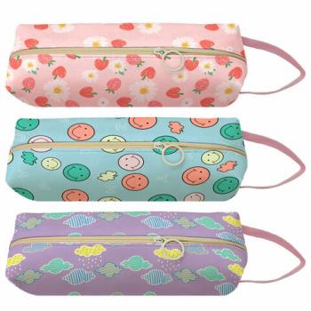 Пенал мягкий ПИФАГОР, 1 отделение, с ручкой, ПВХ, ассорти Patterns, 21х9х6 см, 273827 - Премиум Сервис